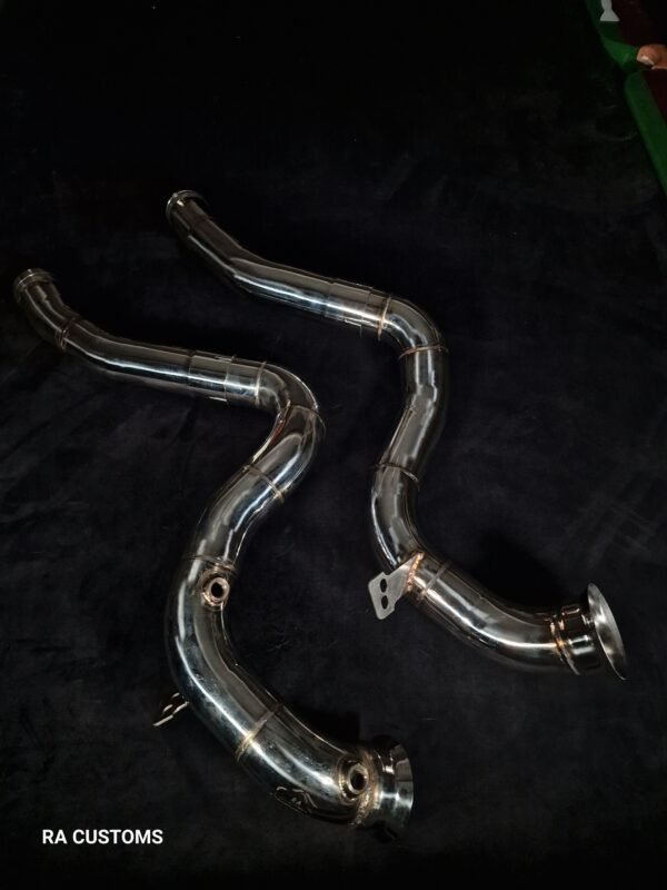 Mercedes Benz W205 C63s 4.0TT Catless Downpipes - Image 3