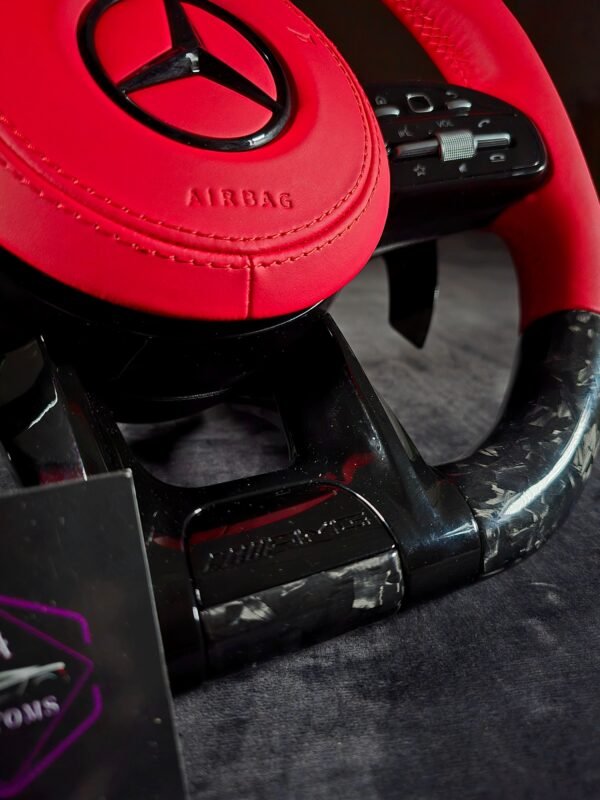 Mercedes Forged RED LED Steering Wheel - Image 4