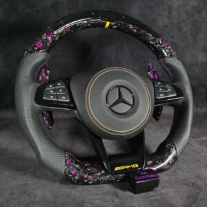 Forged Carbon Purple flakes AMG LED Steering wheel