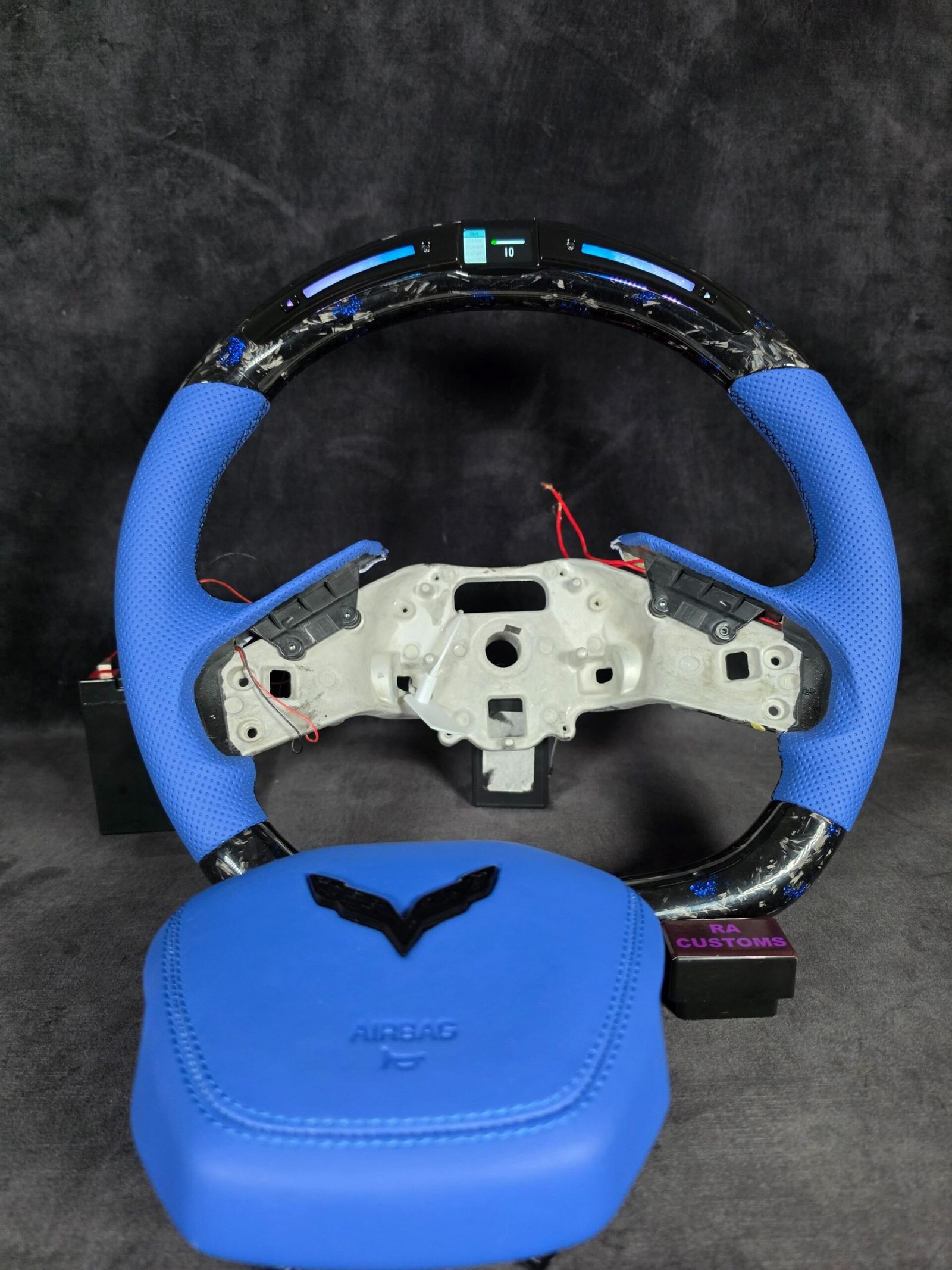 Corvette C8 Forged Carbon LED Steering Wheel - Image 3